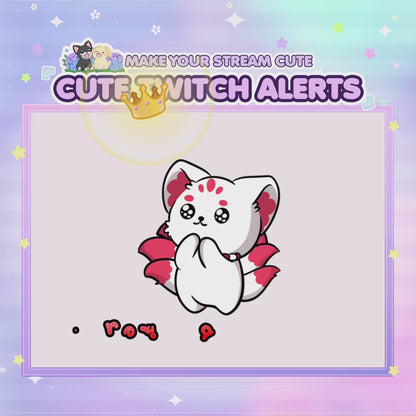 Animated Cute Nine Tailed Fox Twitch PrimeSub Alert