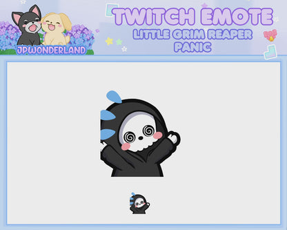 Animated Little Grim Reaper Panic Emote
