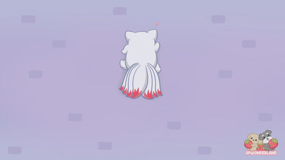 Cute Nine Tailed Fox climbing wall / Gumiho / Kumiho Animated Twitch Screens | Starting Soon | Be Right Back | Thanks for watching