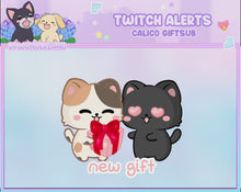 Load and play video in Gallery viewer, Animated Calico/White Kitty Twitch Alerts - Gift Sub Alert
