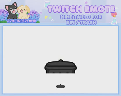Animated Nine Tailed Fox Bin Emotes / Kumiho Rubbish Bin Emote / Gumiho Discord