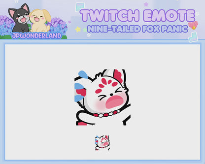 Animated Nine Tailed Panick Emotes / Kumiho Panick Emote / Gumiho Discord