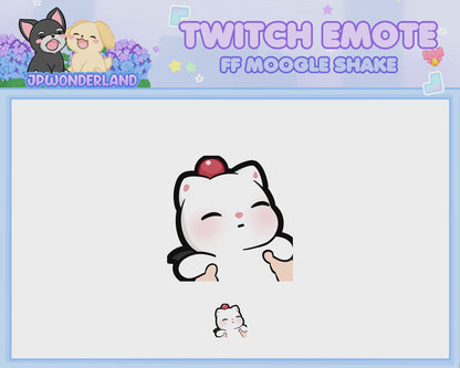 Animated Final Fantasy Moogle Shake Emote