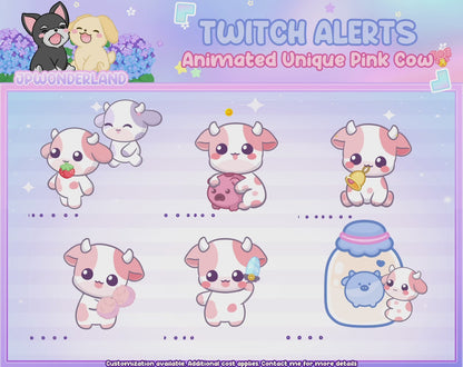 Animated Twitch Alerts Bundle - Unique Cow Series