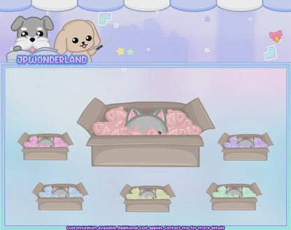 Kitty Animated Twitch Overlay Alerts (Total 6)