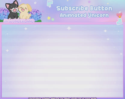 Animated Unicorn Subscribe Button Overlay w SFX / Cute Unicorn Animation / Cute Stream Setup / Intro Video / Youtube / Twitch / Facebook