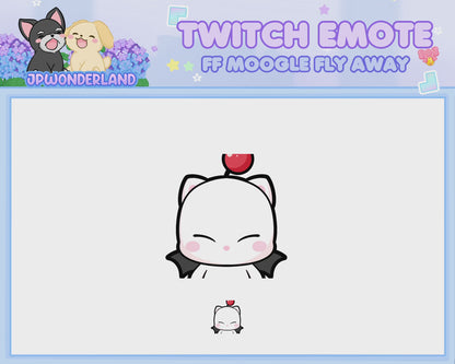 Animated Final Fantasy Moogle fly away Emote