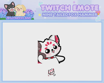 Animated Nine Tailed Fox Hammer Emotes / Kumiho Twitch Alert / Gumiho Twitch/Discord