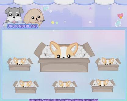 Corgi Animated Twitch Overlay Alerts (Total 6)