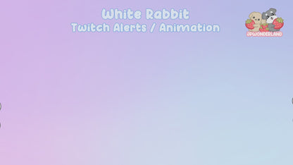 Full-Screen Twitch Alerts - Cute Moogle/ Grey Kitty / Nine-Tailed Fox / White Rabbit