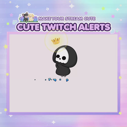 Animated Cute Grim Reaper PrimeSub Twitch Alert