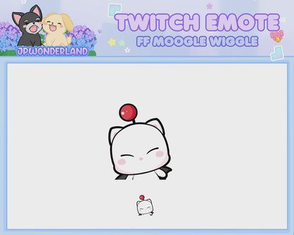 Animated Final Fantasy Moogle wiggle Emote