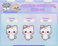 Load and play video in Gallery viewer, Cute Animated Cat Stream Pet with 6 expressions, reacts to commands and alerts | Digital assets | Stream Deco | Twitch Pets animation
