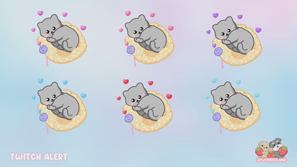 ANIMATED Chubby Cat playing Twitch Alert / Stream Alerts / Cute Cat / Stream Decorations / Stream Add-on