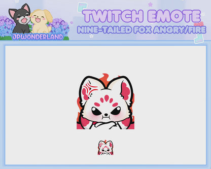 Animated Nine Tailed Fire Emotes / Kumiho Angry Emote / Gumiho Made Emote Discord