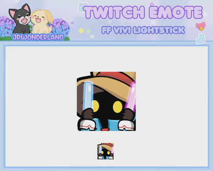 Animated Final Fantasy Vivi Lightstick Twitch/Discord Emote