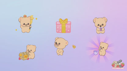 Unique Animated Teddy Bear Twitch Alerts