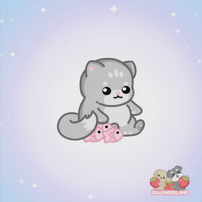 ANIMATED Chubby Cat Twitch Alert / Screen decoration / Stream Add-on