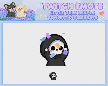 Animated Little Grim Reaper Confetti/Celebrate Emote