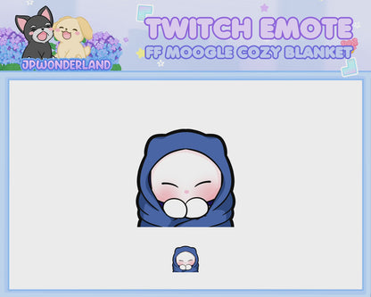Animated Final Fantasy Moogle Cozy Blanket Emote