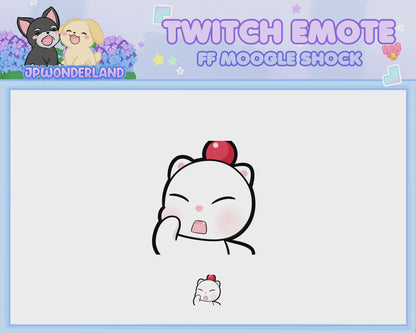 Animated Final Fantasy Moogle Shock Emote