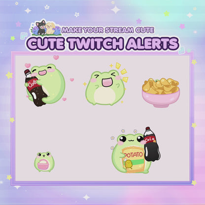 Animated Froggy Twitch Alert Bundle / Stream Alert / Twitch Overlay / Cute Froggy