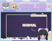 Load and play video in Gallery viewer, Cute Kitty Onesie Chibi PNGTuber / PNG GIF Tuber / Animated Girl GIFTuber / Cute Stream / Boba Tea / Cat Onesie Chibi / Animation
