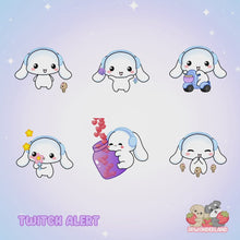 Load and play video in Gallery viewer, Unique Animated Twitch Alerts - Cute Floppy Ear Bunny/Rabbit
