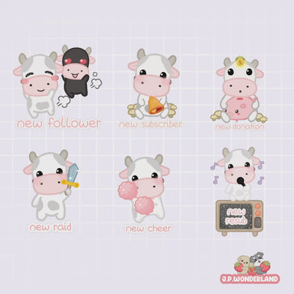 Animated Twitch Alerts Bundle - Unique Cow Series