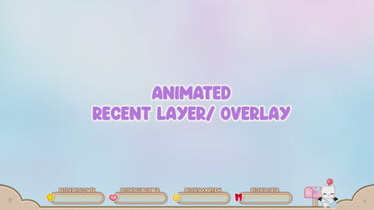 Animated Final Fantasy Moogle Twitch Overlay / Stream label bar. Compatible with streamlabs / obs studio / stream elements