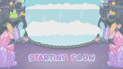 Animated Twitch Overlay Full Package - Crystal Fantasy
