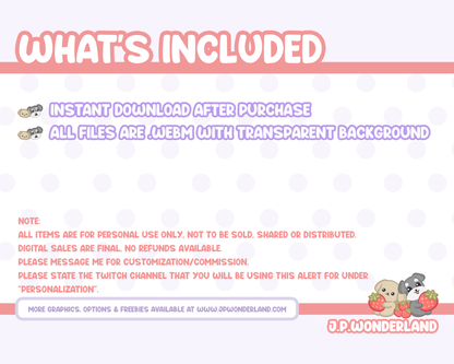 Animated Chibi Girl Twitch Alerts / Stream Alerts