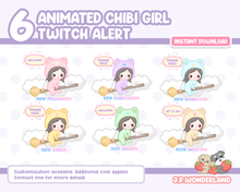 Load image into Gallery viewer, Animated Chibi Girl Twitch Alerts / Stream Alerts
