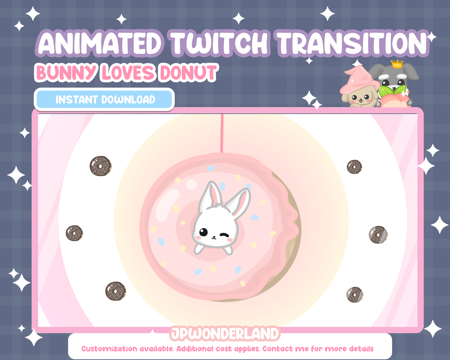 Animated Twitch Stinger Transition - Bunny Loves Donut!