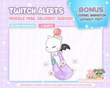 Load image into Gallery viewer, Animated FF7 Twitch Alerts - Final Fantasy VII Moogle/ FF7 Chibi
