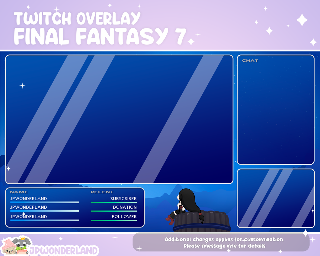 Final Fantasy Twitch Overlay / FF7 / Tifa