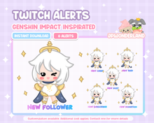 Load image into Gallery viewer, Animated Twitch Alerts - Genshin Impact Inspired - Paimon Chibi
