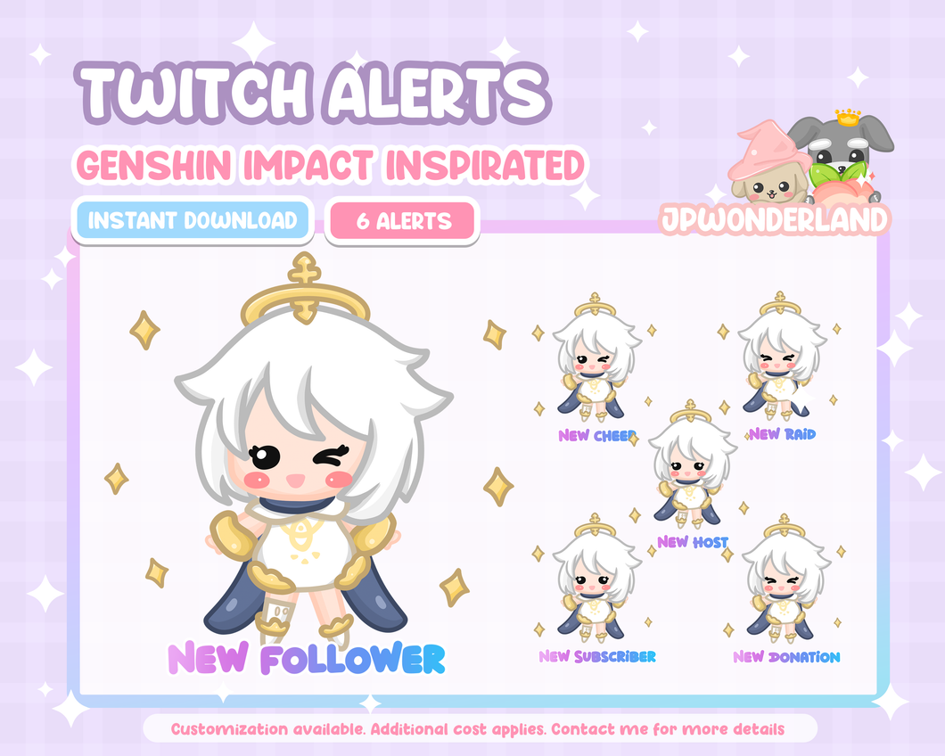 Animated Twitch Alerts - Genshin Impact Inspired - Paimon Chibi