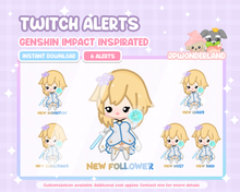 Load image into Gallery viewer, Animated Twitch Alerts - Genshin Impact Inspired - Lumine Chibi
