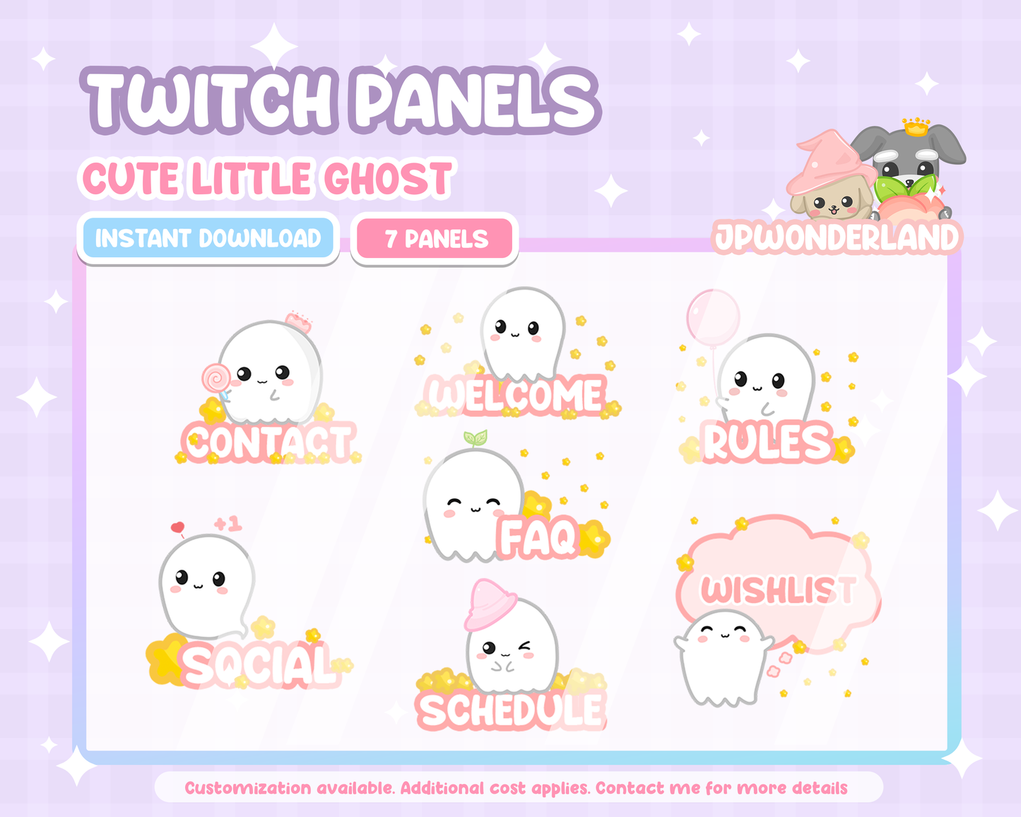 Cute little ghost Twitch Panels