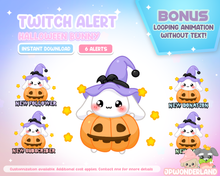 Load image into Gallery viewer, Animated Halloween Bunny Twitch Alerts
