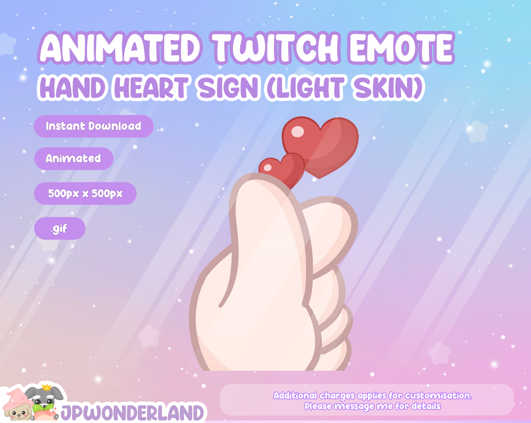 Animated Hand Love Sign Twitch Emote - Discord Emotes / Cute Emote / Twitch Overlay / Stream Emot