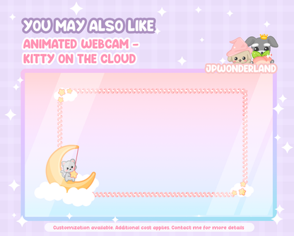 Cute animated Twitch Goals & Chat Widgets - Kitty on the cloud series - Donation/Subscriber/Follower/Bits Goal