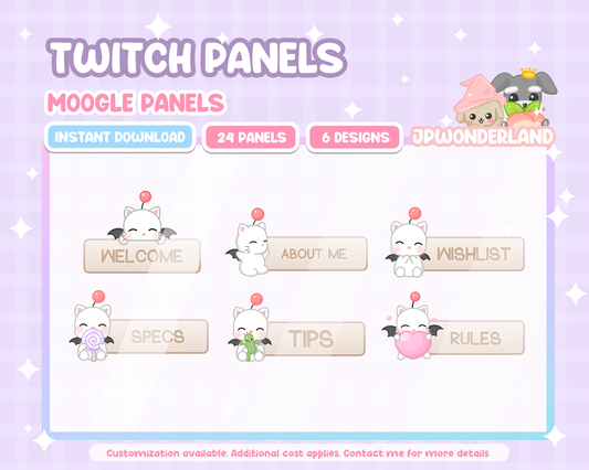 Final Fantasy Moogle twitch Panels