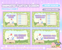 Load image into Gallery viewer, Animated Moogle Twitch Screens -  Starting Soon, Be Right Back, Ending Screens

