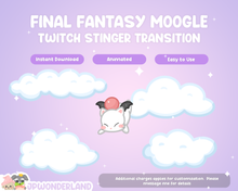 Load image into Gallery viewer, Animated Final Fantasy Moogle Twitch Stinger Transition
