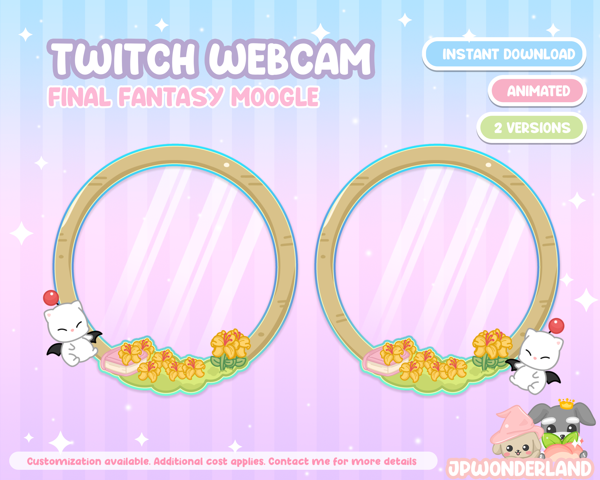 Animated Final Fantasy Moogle Twitch Webcam for Streamlabs and OBS