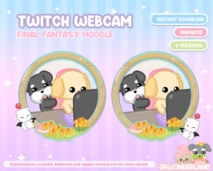 Animated Final Fantasy Moogle Twitch Webcam for Streamlabs and OBS Studio