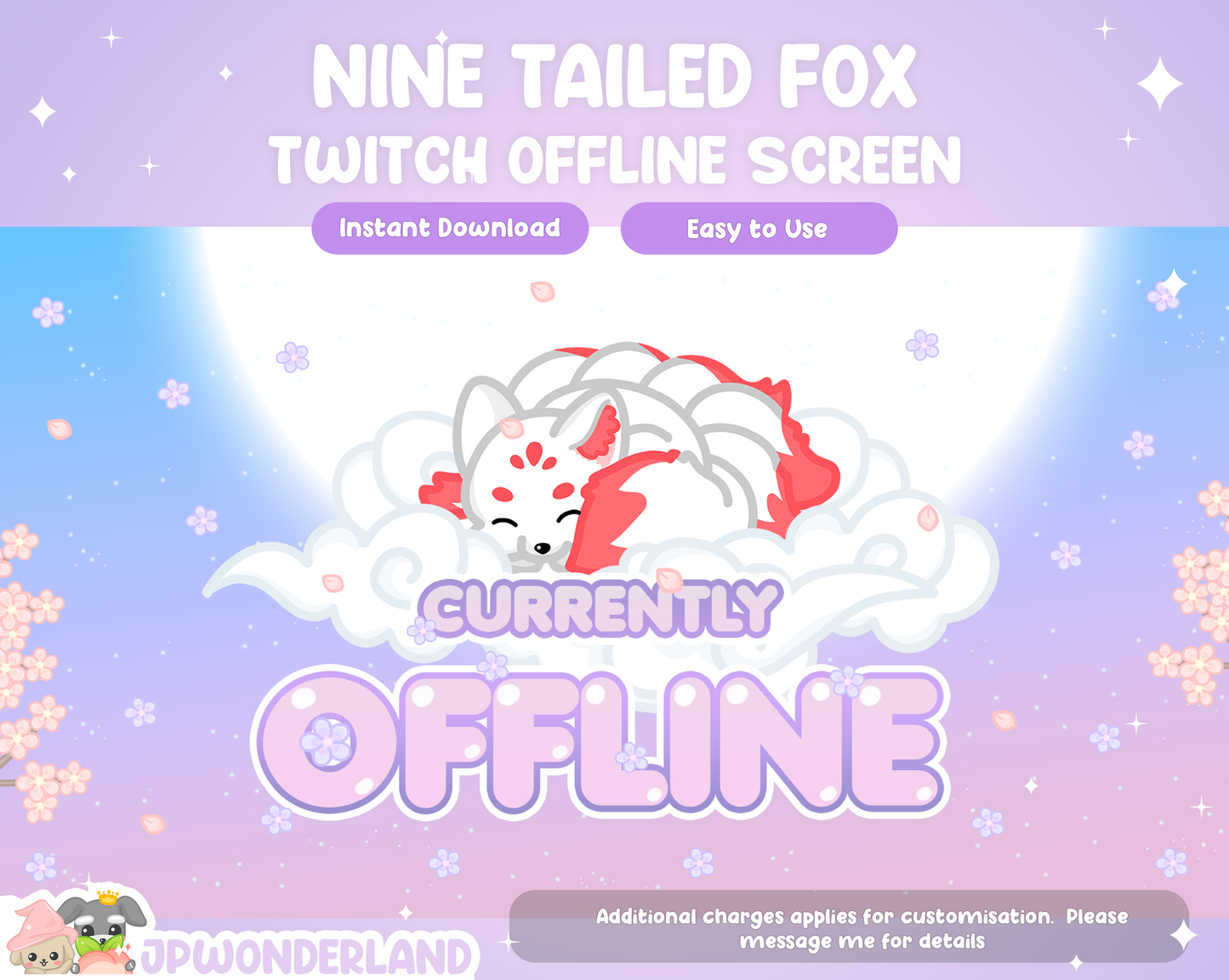 Nine Tailed Fox Twitch Offline Screen / Gumiho / Kumiho