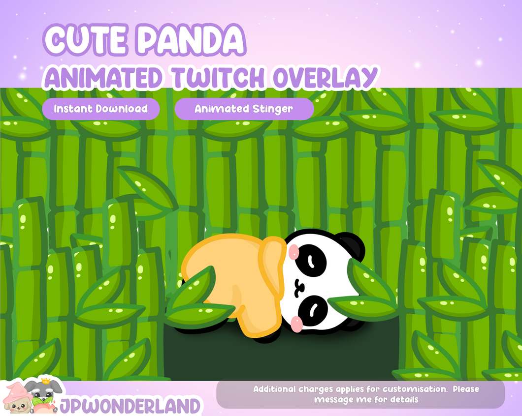Animated Cute Panda Twitch Stinger Transition